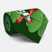 Cravate Shamrock vert irlandais canadien (Roulé)