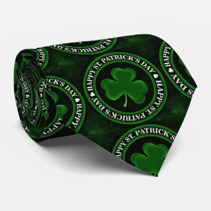Cravate shamrock vert St Patrick's Day Thunder_Cove noir