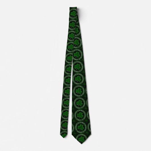 Cravate shamrock vert St Patrick's Day Thunder_Cove noir (Dos)