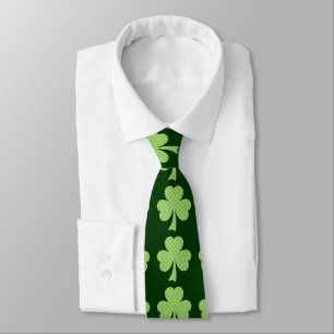 Cravate Shamrock vert trèfle motif pois