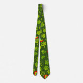 Cravate Shamrocks d'aquarelle et Rainbows Irish Green (Dos)