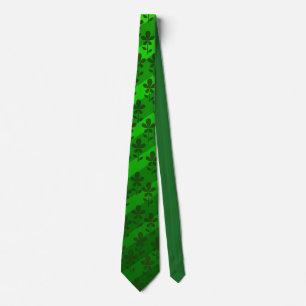 Cravate Shamrocks irlandais & rayures