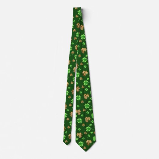 Cravate Shamrocks irlandais verts (Dos)
