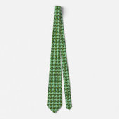 Cravate Shamrocks noirs et verts (Devant)