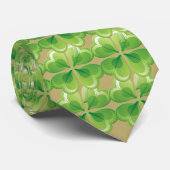 Cravate Shamrocks sur Gold Irish St Patrick Mariage Cravat (Roulé)