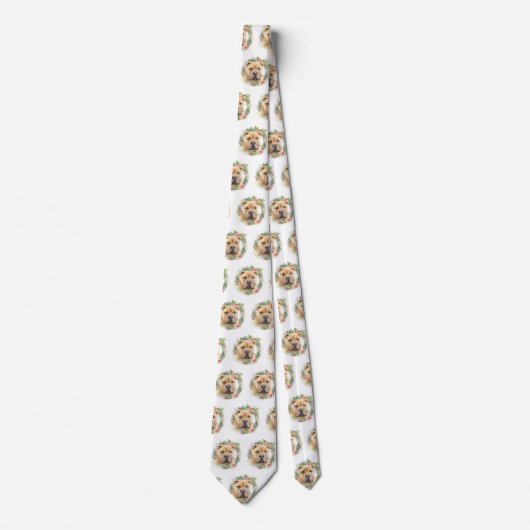 Cravate Shar Pei Christmas Wreath Festive Pup (Devant)