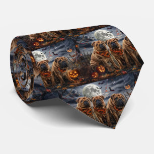 Cravate Shar Pei Halloween Effrayant
