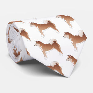 Cravate Shiba Inu Red Basique Reproduction Vue latérale Si