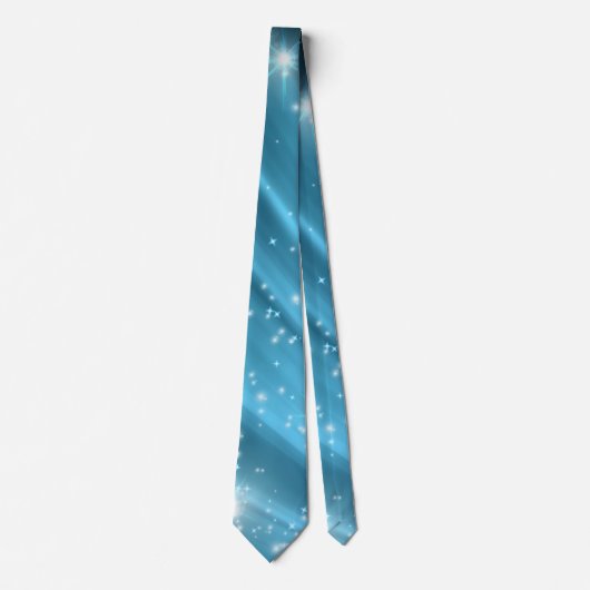 Cravate Shimmering Teal Nebula Effect Neck Tie (Devant)