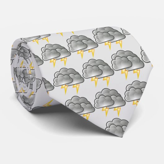 Cravate Shivering Rainy Day Nuages Thunder_Cove (Roulé)