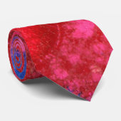 Cravate Shocking Pink hot design abstrait (Roulé)
