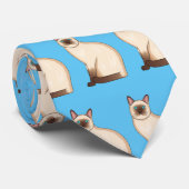 Cravate Siamese cat cartoon (Roulé)