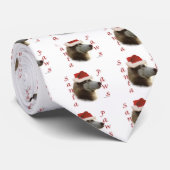 Cravate Sibérien Husky Père Noël Paws (Roulé)