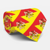 Cravate Sicile Cravate, mode Sicilienne Drapeau, affaires (Roulé)