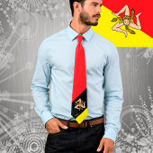 Cravate Sicile, Triskelion Cravate, drapeau sicilien mode