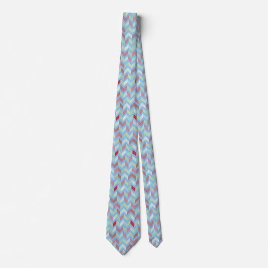 Cravate Sigmund Freud Neo Patchwork Zigzag Satin Necktie (Devant)