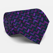 Cravate Sigmund Freud Neo Patchwork Zigzag Satin Necktie (Roulé)