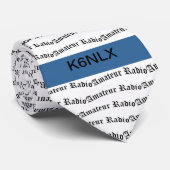 Cravate Signal d'appel radio et bleu amateur (Roulé)