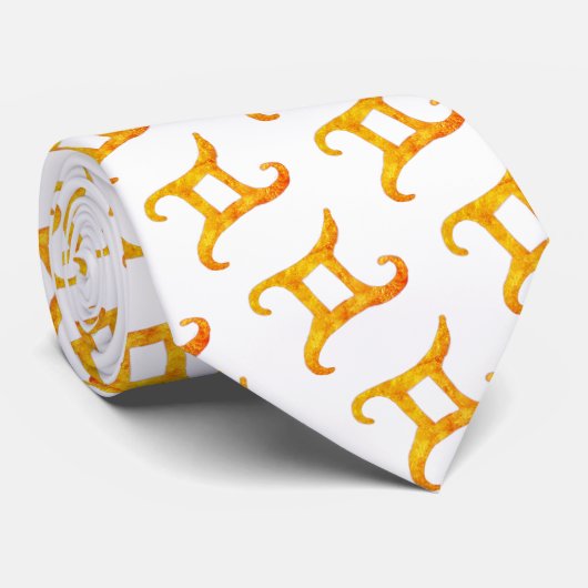 Cravate SIGNE D'Astrologie Gemini D'OR (Roulé)