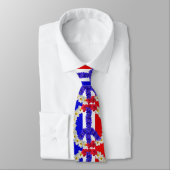 Cravate signe de paix du drapeau français (Attaché)