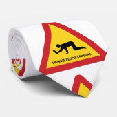 CRAVATE SIGNE DE TRAFIC DES PERSONNES BLANCHISES (Roulé)