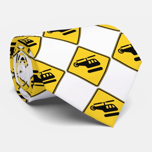 Cravate Signe d'hélicoptère de prudence (Roulé)