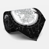 Cravate SIGNE Zodiaque - Virgo.b Black BG (Roulé)