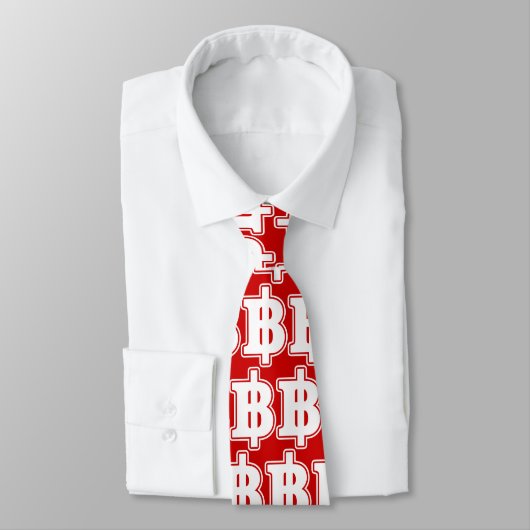 Cravate SIGNER BLANC BAHT ฿ devises thaïlandaises ฿ (Attaché)