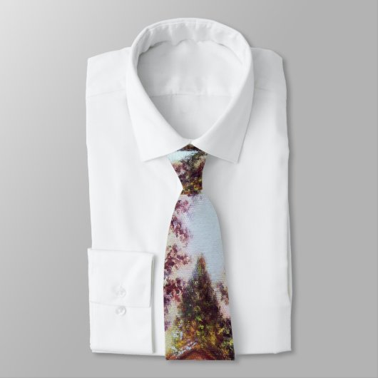 Cravate SILENCE AUTOMNE À FLORENCE Toscane Paysage (Attaché)