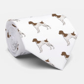 Cravate silhouette allemande de couleur d'indicateur aux (Roulé)