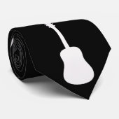Cravate Silhouette de classique de guitare (Roulé)