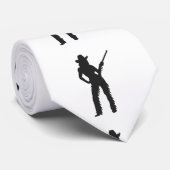 Cravate Silhouette de cowgirl occidentale (Roulé)