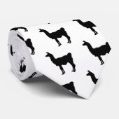 Cravate Silhouette de lama (Roulé)