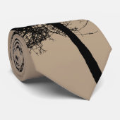 Cravate Silhouette de l'arbre (Roulé)