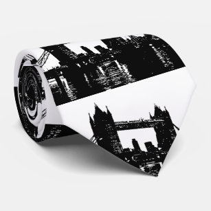 Cravate Silhouette de pont de tour de Londres d'art de