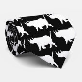 Cravate Silhouette de rhinocéros, revêtement gauche, (Roulé)