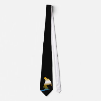 Cravate silhouette de surf des neiges