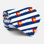 Cravate Silhouette de Treeline de drapeau du Colorado (Roulé)