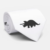 Cravate Silhouette de triceratops - Choisissez la couleur  (Roulé)