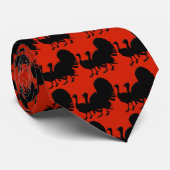 Cravate Silhouette des Dindons (Roulé)