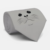 Cravate Silhouette du visage du phoque (Roulé)