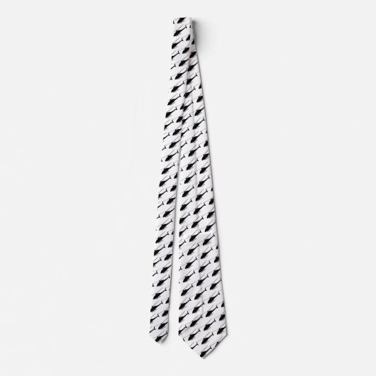 Cravate Silhouette en noir et blanc (Dos)