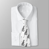 Cravate Silhouette gris léopard et gris clair (Attaché)