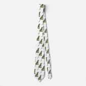 Cravate Silhouette Leopard noir et vert (Devant)