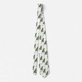 Cravate Silhouette Leopard noir et vert (Dos)