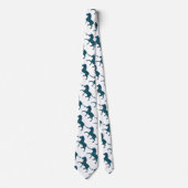 Cravate Silhouette noir et bleu Zebra (Devant)