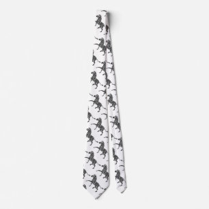 Cravate Silhouette noir et gris clair Zebra