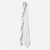 Cravate Silhouette noire d'escrimeur avec l'épée clôturant (Dos)