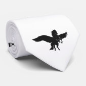 Cravate Silhouette Pegasus - Choisir la couleur arrière - (Roulé)