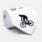 Cravate Silhouette VTT - Choisir la couleur arrière - plan (Roulé)